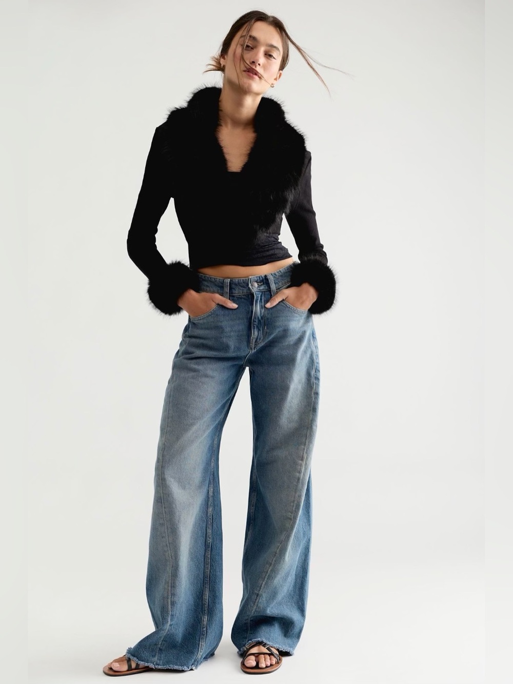 Free People Penny Lane Fur Bolero NWT